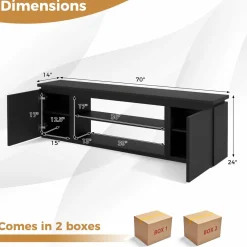 Tangkula TV Stand for 75 80 inch TV