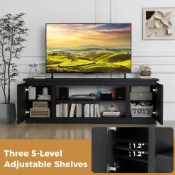 Tangkula TV Stand for 75 80 inch TV