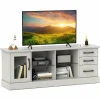 Tangkula TV Stand for 73-Inch TVs, 63” Media Console Table with 3 Drawers