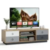 Tangkula TV Stand for TVs up to 60 Inch, TV Cabinet Entertainment Center for Living Room, 55 x 16 x 16.5 Inch