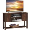 Tangkula TV Stand up to 60 Inches TVs, Modern Entertainment Center Stand with 2 Side Door Cabinets