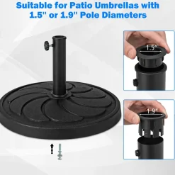 Tangkula Umbrella Base, 31 lbs Capacity Heavy-Duty Patio Outdoor Round Umbrella Stand for 9 ft Umbrella
