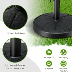 Tangkula Umbrella Base, 31 lbs Capacity Heavy-Duty Patio Outdoor Round Umbrella Stand for 9 ft Umbrella