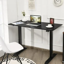 Tangkula Universal Solid One-Piece Table Top, 48 x 24 inch Wood Table Top for Standard & Sit to Stand Desk Frame