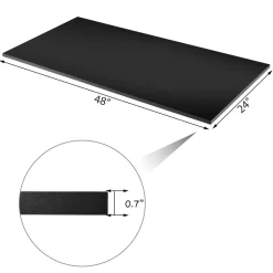 Tangkula Universal Solid One-Piece Table Top, 48 x 24 inch Wood Table Top for Standard & Sit to Stand Desk Frame