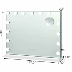 Tangkula Vanity Makeup Mirror with 15 Pcs LED Bulbs, 10X Magnification