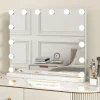 Tangkula Vanity Mirror with Light, 22" x 17" Makeup Mirror with 14 Bulbs