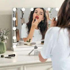 Tangkula Vanity Mirror with Light, 22" x 17" Makeup Mirror with 14 Bulbs