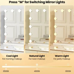 Tangkula Vanity Mirror with Light, 22