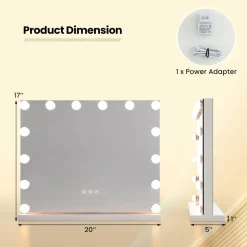 Tangkula Vanity Mirror with Light, 22