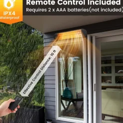 Tangkula 1500W Electric Patio Heater, Wall Mounted Fast Heating Infrared Heater with Remote Control