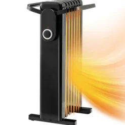 Tangkula 1500W Oil Filled Radiator Heater, Portable Electric Space Heater with 3 Heat Settings