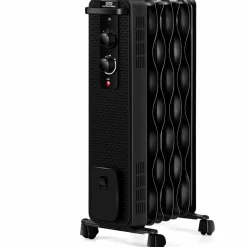 Tangkula 1500W Oil Filled Radiator Heater, Portable Space Heater Radiator w/ 3 Heating Modes & Adjustable Thermostat