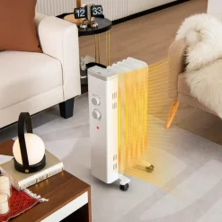 Tangkula 1500W Oil Filled Radiator Heater, Electric Space Heater with 3 Heating Modes