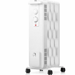 Tangkula 1500W Oil Filled Radiator Heater, Portable Space Heater Radiator w/ 3 Heating Modes & Adjustable Thermostat