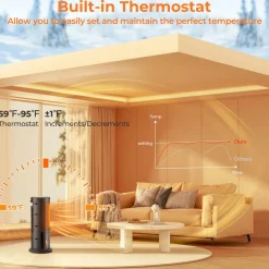 Tangkula 850/1500W PTC Ceramic Space Heater