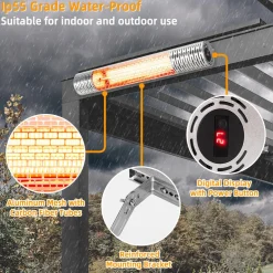 Tangkula 1500W Wall-Mounted Patio Heater