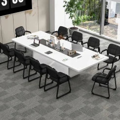 Tangkula Waiting Room Guest Chair, Upholstered Conference Chair with Armrest & Ergonomic Backrest