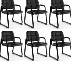 Tangkula Waiting Room Guest Chair, Upholstered Conference Chair with Armrest & Ergonomic Backrest