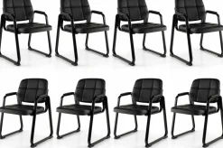 Tangkula Waiting Room Guest Chair, Upholstered Conference Chair with Armrest & Ergonomic Backrest