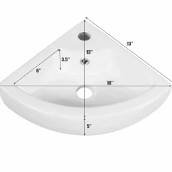 Tangkula Wall Mount Vanity Sink Art Basin