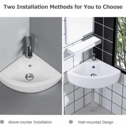 Tangkula Wall Mount Vanity Sink Art Basin