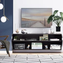 Tangkula Wall Mounted Media Console, Floating TV Stand Cabinet