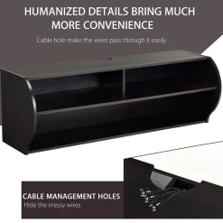 Tangkula Wall Mounted Media Console, Floating TV Stand Cabinet