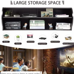 Tangkula Wall Mounted Media Console, Floating TV Stand Cabinet