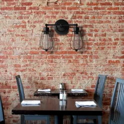 Tangkula Wall Sconce Wall Light Fixture Black Matal Industrial Vintage Rustic Retro Style