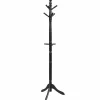 Tangkula Wood Coat Rack, Entryway Height Adjustable Coat Satnd with 9 Hooks & Stable Tri-Legged Base