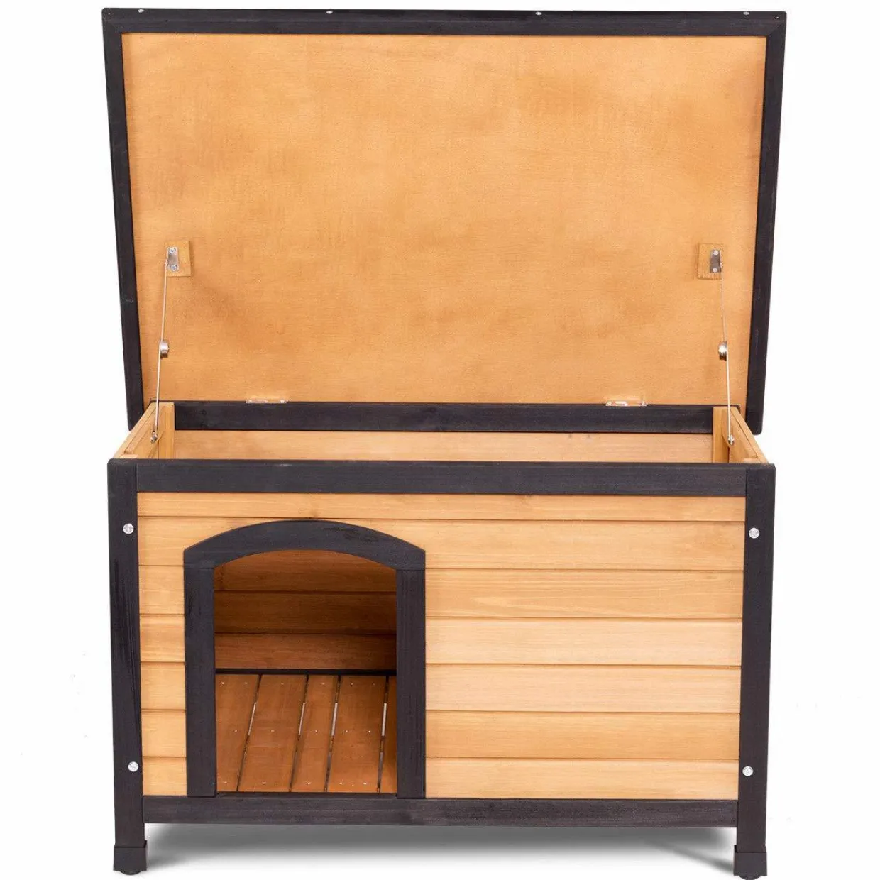 Tangkula Wooden Dog House Outdoor Indoor