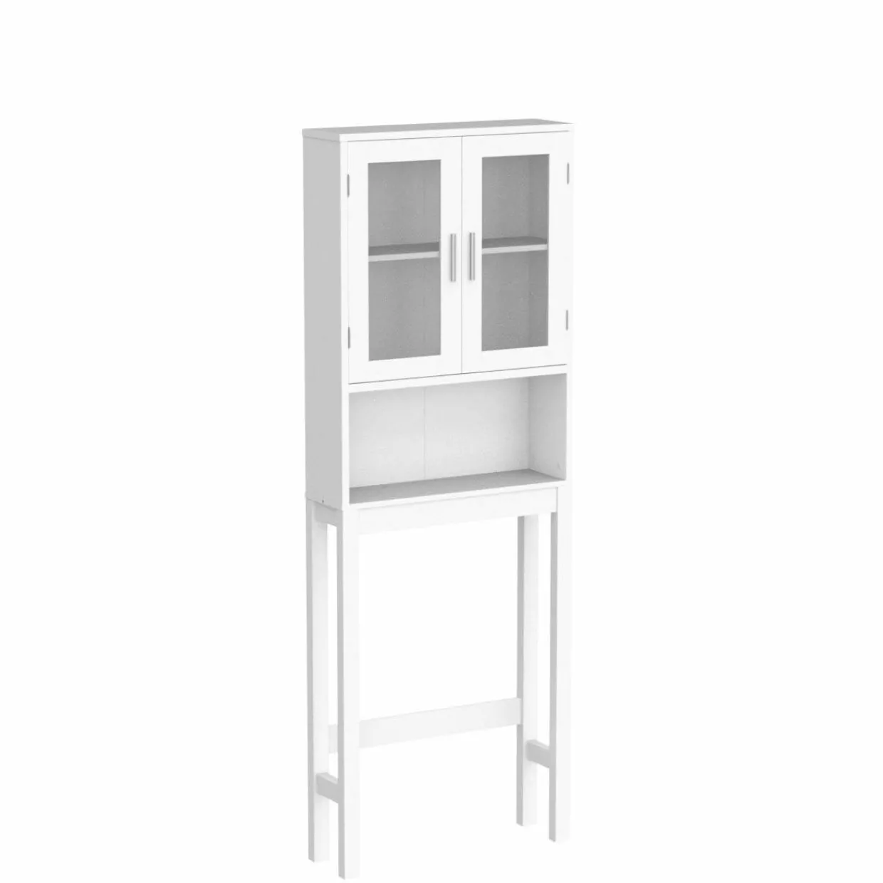 Tangkula Wooden Over The Toilet Storage Cabinet, Home Bathroom Space Saver