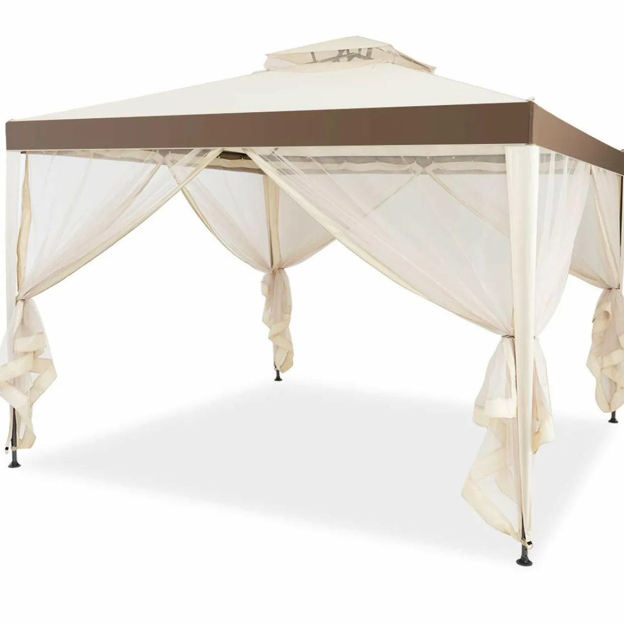 Tangkula 10'x 10' Canopy Gazebo Tent Shelter Art Steel Frame