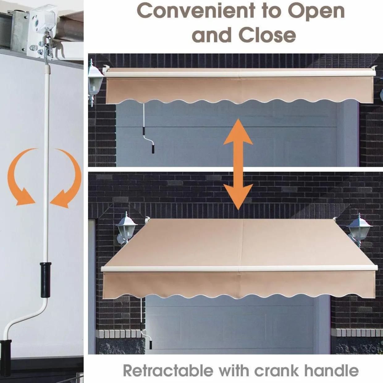 Tangkula 8"x 6.5" Retractable Awning