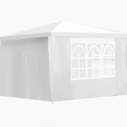 Tangkula 10'x10' Canopy Tent, Party Wedding BBQ Tent, Heavy Duty Gazebo Shelter Pavilion Cater w/4 Removable Sidewalls