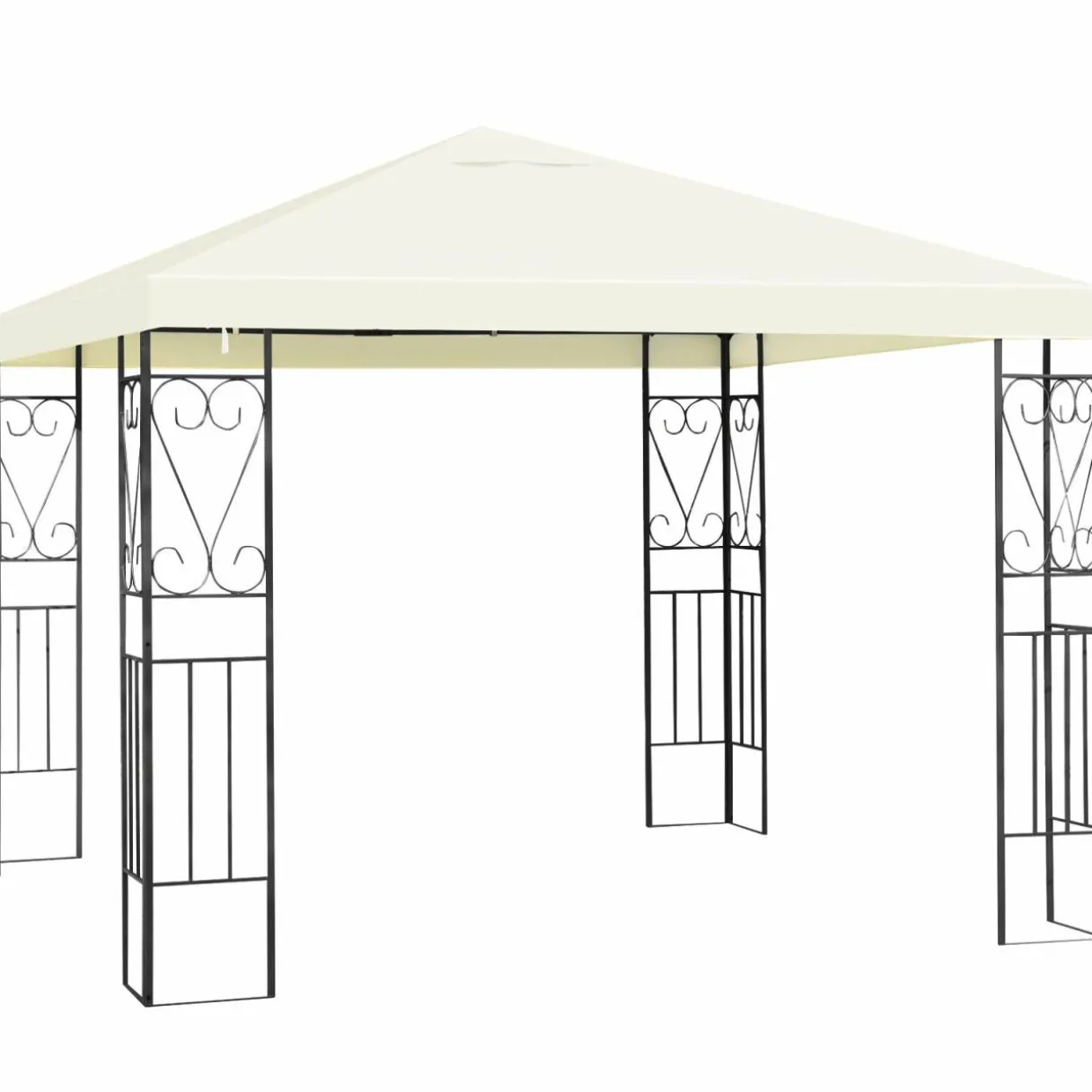 Tangkula 10x10 Feet Steel Patio Gazebo, Outdoor Canopy Gazebo with Water-Resistant Canopy