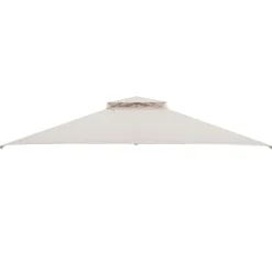 Tangkula 10x12 Ft Gazebo Replacement Canopy Top, Double Tier Canopy Replacement Roof with Air Vent and Drainage Holes