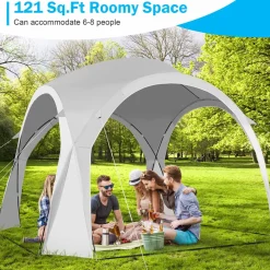 Tangkula 11x11 Ft Outdoor Canopy Tent, Portable Beach Shelter with Carry Bag