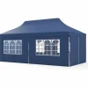 Tangkula 10x20 Ft Pop Up Canopy with 6 Sidewalls, Instant Setup Canopy Tent with 2 Zippered Door, Windows, Carrying Bag