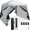 Tangkula 10x10 Ft Pop Up Canopy with Netting