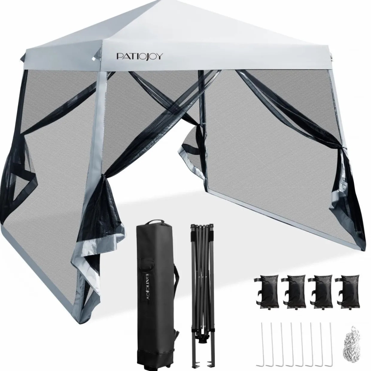 Tangkula 10x10 Ft Pop Up Canopy with Netting