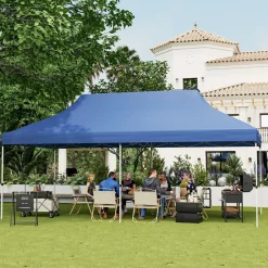 Tangkula 10x20 Ft Pop Up Canopy, Instant Setup Canopy Tent with 12 Stakes & 6 Ropes