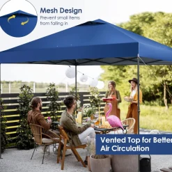 Tangkula 10x10 Ft Pop Up Canopy, 1 Person Set-up Instant Tent with Center Lock