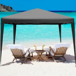 Tangkula 10x10 Ft Pop Up Canopy Tent, Easy Setup Instant Canopy with 8 Stakes