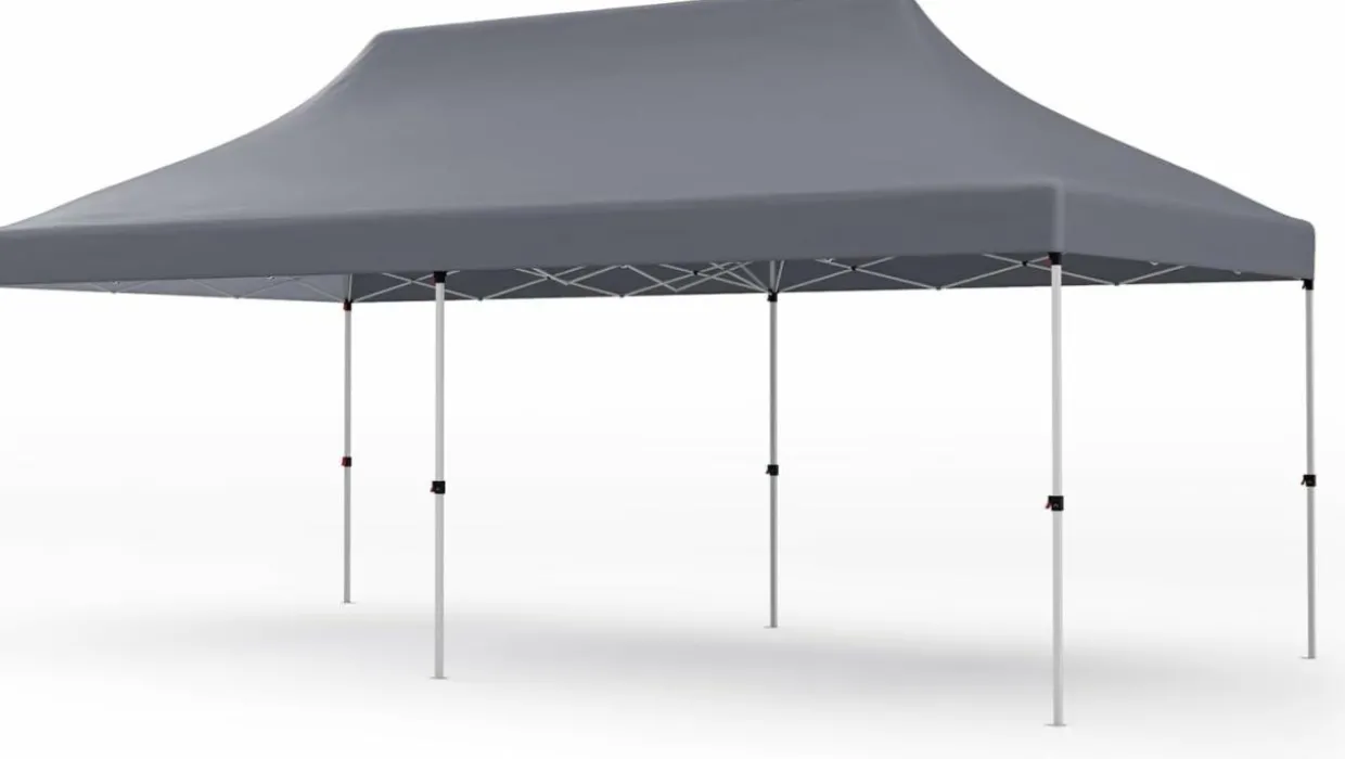Tangkula 10x20 Ft Pop Up Canopy, Instant Setup Canopy Tent with 12 Stakes & 6 Ropes