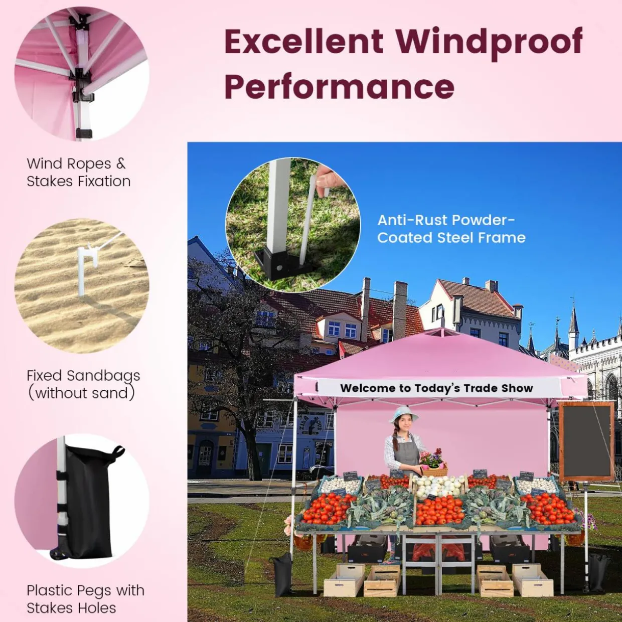Tangkula 10x10 Ft Pop Up Canopy Tent