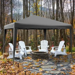 Tangkula 10x10 Ft Pop Up Canopy Tent, Easy Setup Instant Canopy with 8 Stakes
