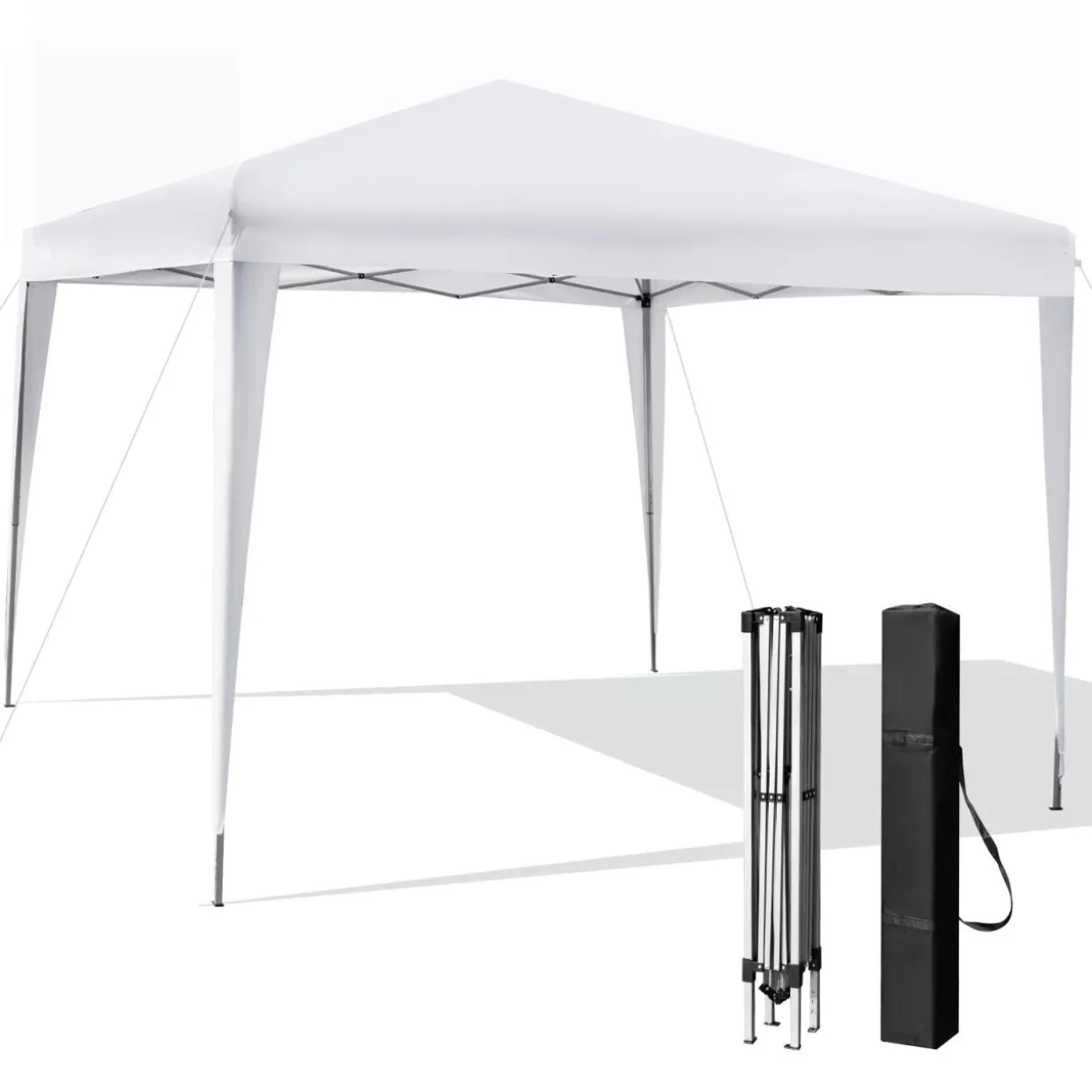Tangkula 10x10 Ft Pop Up Canopy Tent, Easy Setup Instant Canopy with 8 Stakes