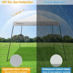 Tangkula 10x10 Ft Pop Up Canopy with Netting